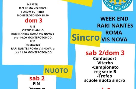 Programma fine settimana 2-3 aprile