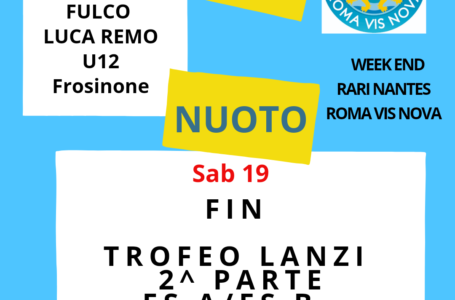 PROGRAMMA FINE SETTIMANA 19 20 NOVEMBRE