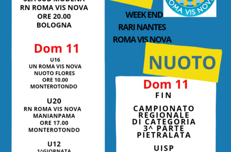 Programma fine settimana 10/11 dicembre