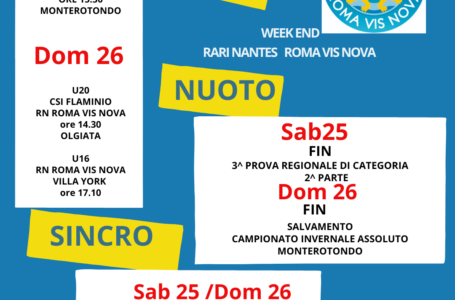 Programma fine settimana 25 e 26 marzo