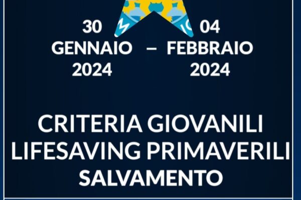 Criteria Giovanili Primaverili Lifesaving 30 gennaio 4 febbraio 2024 Riccione